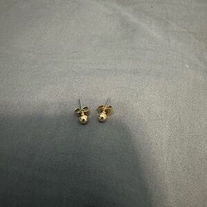 Gold Ball Stud Earrings 3mm